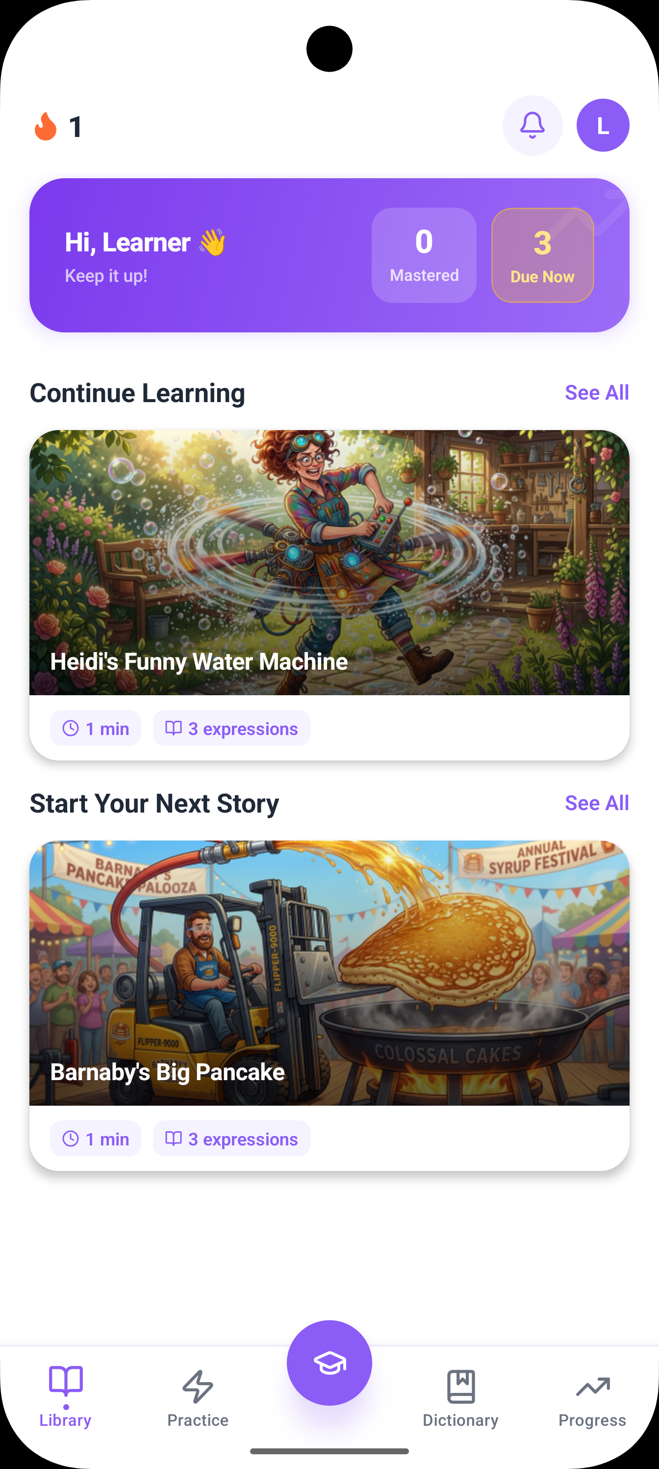 Speak On It App Interface showing stories